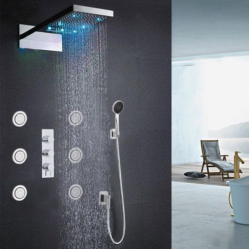 壁挂淋浴套件 - WARSAW - FontanaShowers - 现代风格 / 雨水 / 瀑布型