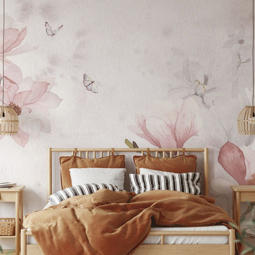 现代风格墙纸 - aquarelle magnolia - MuralConcept - 无纺布 / 印花 / 全景式