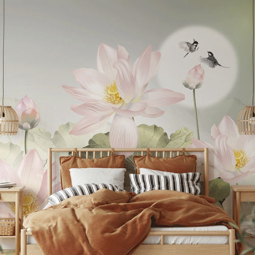 现代风格墙纸 - orchidée romantique - MuralConcept - 无纺布 / 花卉图案 / 全景式