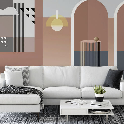现代风格墙纸 - design graphique architecture - MuralConcept - 无纺布 / 全景式 / 几何图案