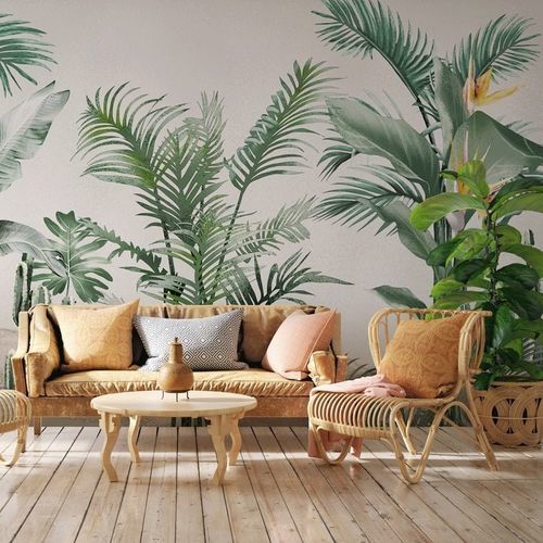 现代风格墙纸 - tendance tropicale oiseau du paradis - MuralConcept - 无纺布 / 自然图案 / 全景式
