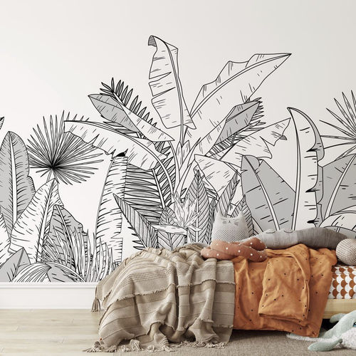 现代风格墙纸 - botanic leaf - MuralConcept - 无纺布 / 自然图案 / 全景式