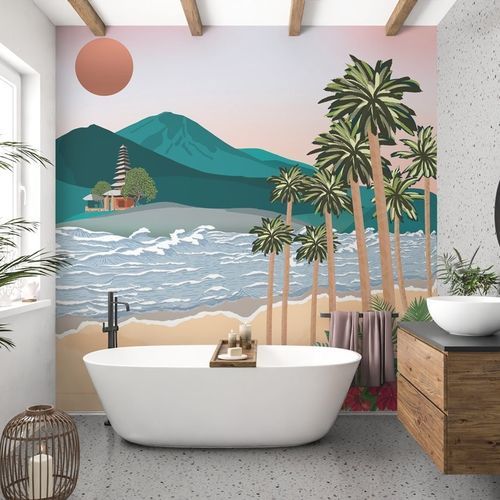 现代风格墙纸 - illustration Bali inspiration - MuralConcept - 无纺布 / 全景式 / 彩色