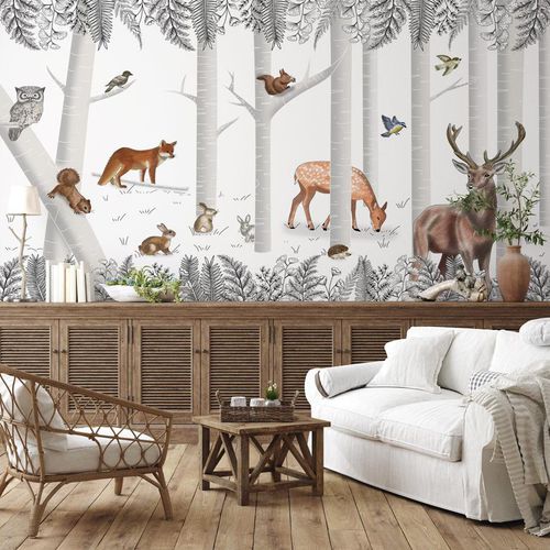 现代风格墙纸 - bois enchanté - MuralConcept - 无纺布 / 全景式 / 动物图案