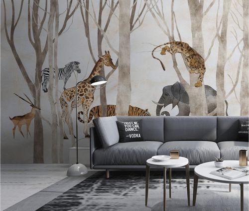 现代风格墙纸 - jungle & forêt - MuralConcept - 无纺布 / 全景式 / 动物图案