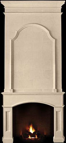 传统风格壁炉饰架 - ANAEL – OVERMANTEL - Tartaruga Design Inc - 石材 / 白色