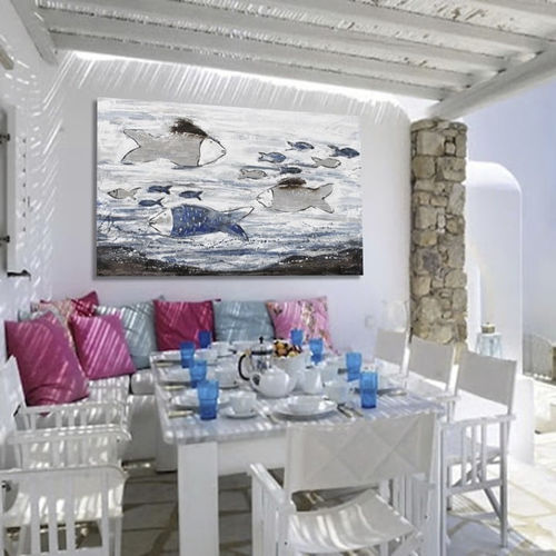 装饰丙烯画 - MENORCA - OHORIGINAL BUSINESS SL - 混合型 / 手工上漆 / 动物图案
