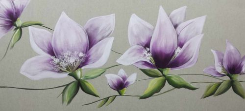 装饰丙烯画 - MAGNOLIA SACO 2 - OHORIGINAL BUSINESS SL - 混合型 / 手工上漆 / 花卉图案