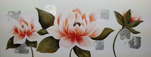装饰丙烯画 - MAGNOLIA 4 - OHORIGINAL BUSINESS SL - 混合型 / 手工上漆 / 花卉图案