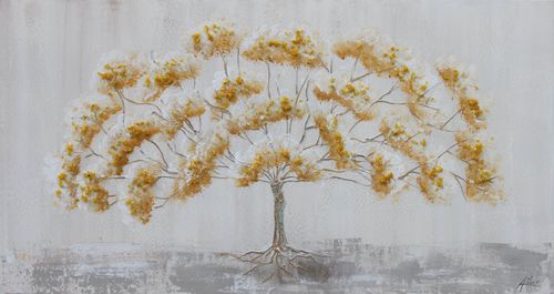 装饰丙烯画 - ÁRBOL DE LA VIDA AMARILLO  - OHORIGINAL BUSINESS SL - 混合型 / 手工上漆 / 横版