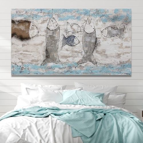 装饰丙烯画 - LA MAR SALADA TURQUESA - OHORIGINAL BUSINESS SL - 混合型 / 手工上漆 / 动物图案