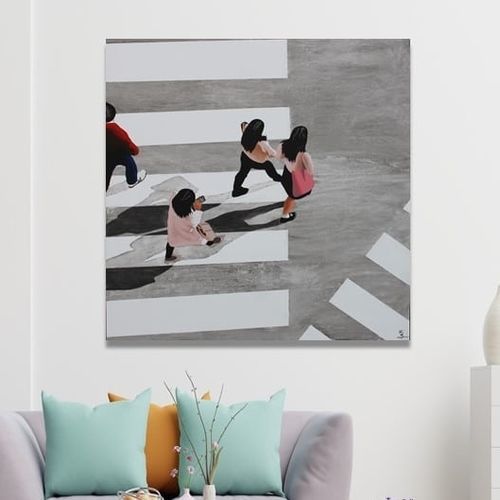 装饰丙烯画 - Paso de Cebra 5 - OHORIGINAL BUSINESS SL - 混合型 / 手工上漆 / 人物