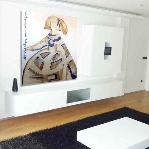 装饰丙烯画 - MENINA AZUL - OHORIGINAL BUSINESS SL - 混合型 / 手工上漆 / 帆布
