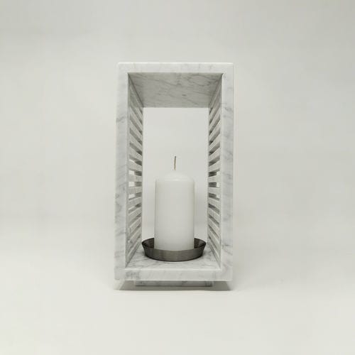 现代风格灯笼 - LUXOR - CANDELA - MEDIUM - Pistore Marmi - 大理石 / 白炽 / 方形