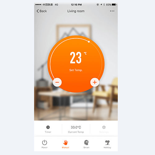 远距离控制移动应用 - SMART APP - Sundirect Heater - 用于智能家居设备 / 用于智能手机