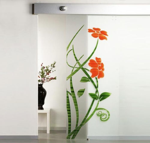 室内门 - Flower TWO - PORTE ITALIANE - 玻璃 / 滑动式 / 现代风格
