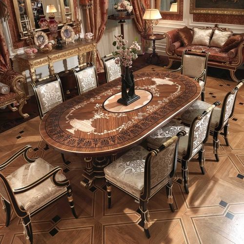 经典风格餐桌 - F174 - Francesco Molon - 木质 / 木桌脚 / 金属桌脚
