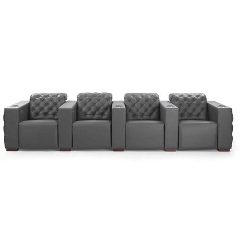 粒面皮影院椅 - BROUGHAM - KARLSSON SEATING LTD. - 家用 / 黑色 / 带制冷剂杯托