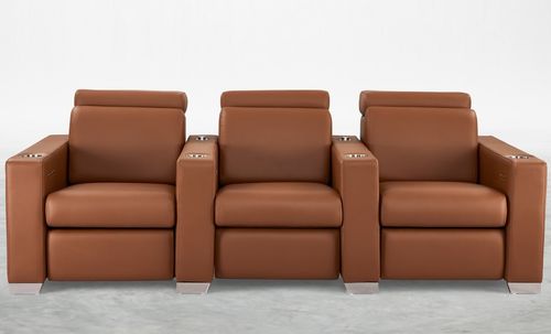 皮质影院椅 - LUSSO - KARLSSON SEATING LTD. - 家用 / 棕色 / 带制冷剂杯托