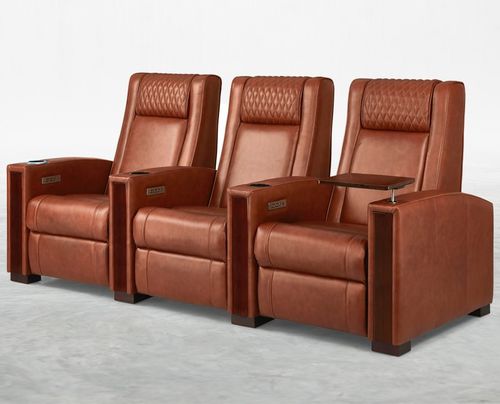 皮质影院椅 - ÉLAN - KARLSSON SEATING LTD. - 木质 / 家用 / 棕色