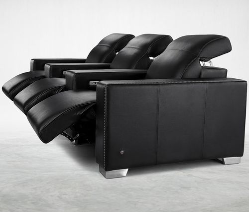 皮质影院椅 - SÉNÉGAL - KARLSSON SEATING LTD. - 家用 / 黑色 / 带脚凳