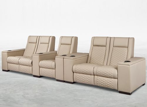 皮质影院椅 - CORNICHE - KARLSSON SEATING LTD. - 家用 / 米色 / 带头枕