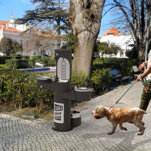 犬用喷泉式饮水机 - BE URBAN - Veco Urban Design - 脚踏操控型 / 户外 / 钢