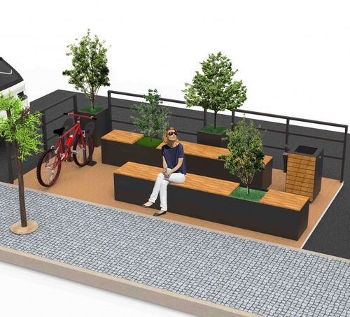 带花坛Parklet - Veco Urban Design