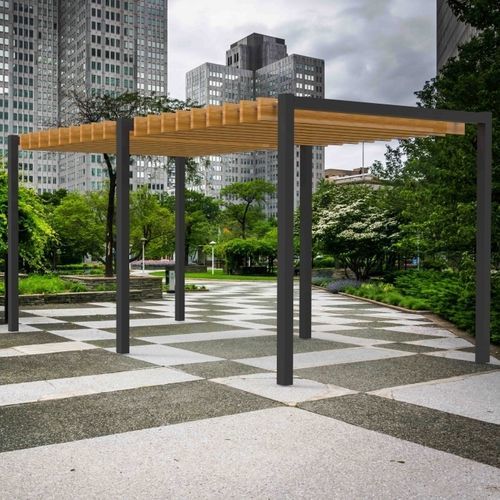 独立凉棚架 - PERG URBAN - Veco Urban Design - 铝制 / 不锈钢 / 遮阳板条式