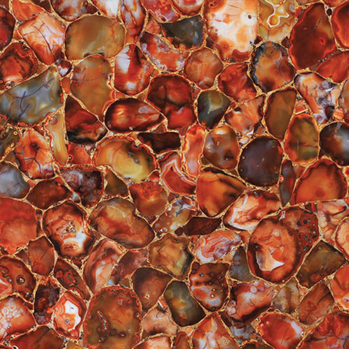 石英天然石板 - AGATE RED CEZANNE - Fiorantina Stone - 室内装潢 / 抛光 / 红色