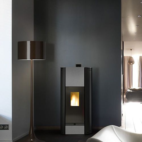 颗粒采暖炉 - OLZONE 6 - Cheminées de Chazelles - 5 kW...10 kW / 现代风格 / 钢