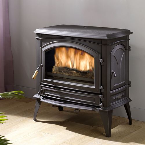 木材采暖炉 - RUSTIQUE ANTHRACITE - Cheminées de Chazelles - 11 kW / 现代风格 / 铸铁