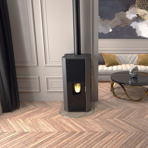 颗粒采暖炉 - SAPHIR 9 - Cheminées de Chazelles - 5 kW...10 kW / 现代风格 / 钢