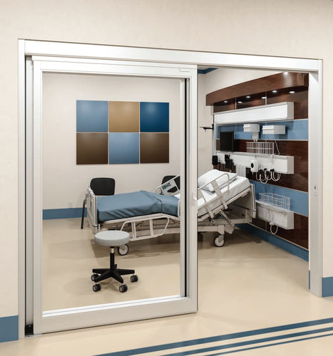 室内门 - VersaMax 2.0 ICU - ASSA ABLOY Entrance Systems - 金属 / 滑动式 / 伸缩