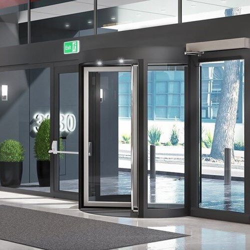 入户门 - RD100 - ASSA ABLOY Entrance Systems - 铝制 / 阳极氧化铝 / 两翼旋转