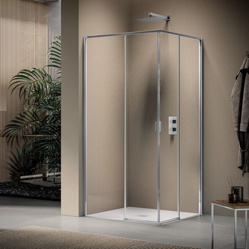 滑动式淋浴间隔断 - SIDE CORNER SLIDING DOOR  B1820 - SAMO - 正方形 / 角形 / 转角