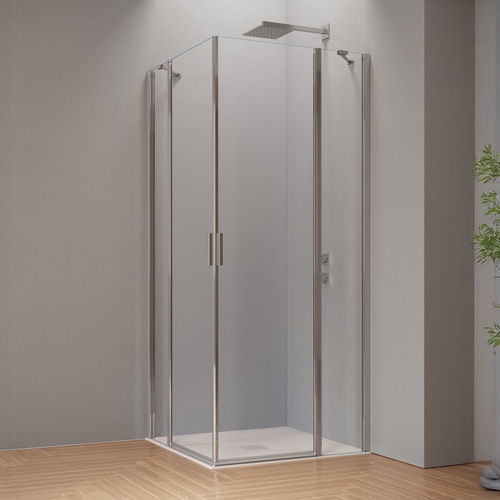 平开淋浴间隔断 - HINGED DOOR WITH INLINE FIXED PANEL + HINGED DOOR WITH INLINE FIXED PANEL B2910 - SAMO - 长方形 / 转角 / 转角
