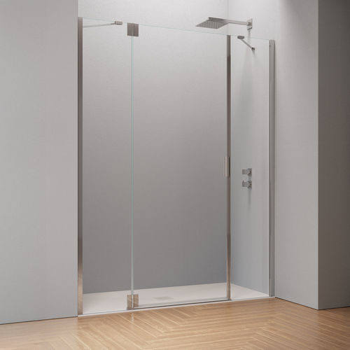 平开淋浴间隔断 - Hinged door with two inline fixed panels B3150 - SAMO - 长方形 / 壁龛式 / 淬火玻璃