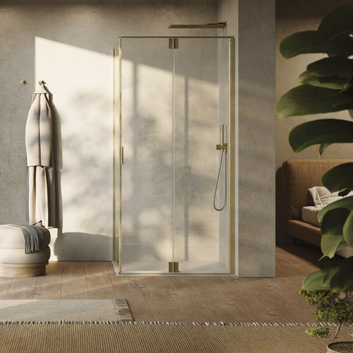 折叠淋浴间隔断 - FOLDING DOOR + FIXED PANEL B3230 - SAMO - 正方形 / 长方形 / 转角