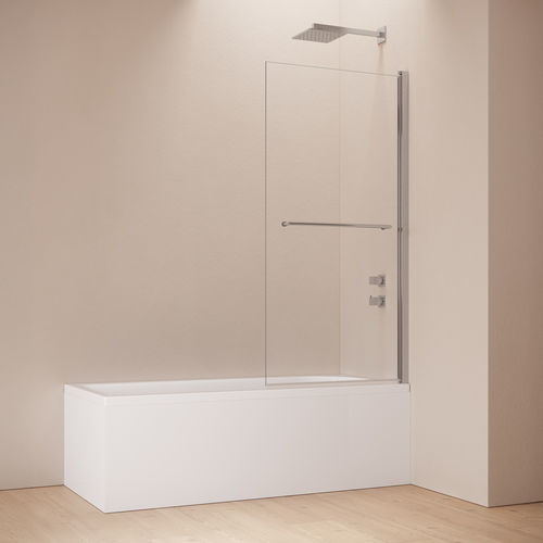 平开浴缸隔断 - HINGED WALL WITH TOWEL HOLDER B8675 - SAMO - 左 / 右 / 淬火玻璃