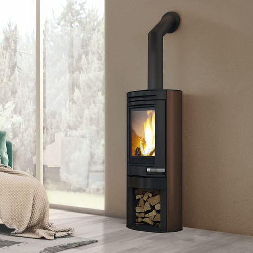 木材采暖炉 - TALLY EVO - EDILKAMIN - 5 kW...10 kW / 独立式 / 现代风格