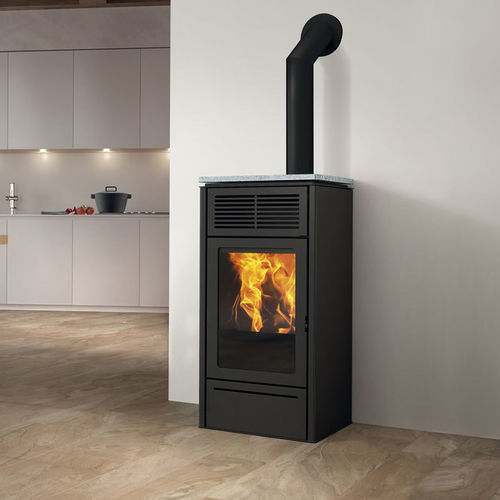 颗粒采暖炉 - SLIDE2 5 UP - EDILKAMIN - 5 kW...10 kW / 0 - 5 kW / 独立式