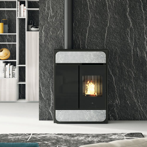 颗粒采暖炉 - BILD AIR TIGHT C UP - EDILKAMIN - 5 kW...10 kW / 0 - 5 kW / 独立式