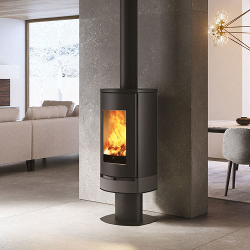 木材采暖炉 - CODE J EVO - EDILKAMIN - 5 kW...10 kW / 猫脚 / 现代风格