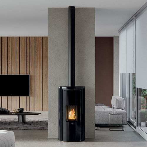 颗粒采暖炉 - CELIA AIR TIGHT C - EDILKAMIN - 5 kW...10 kW / 0 - 5 kW / 独立式