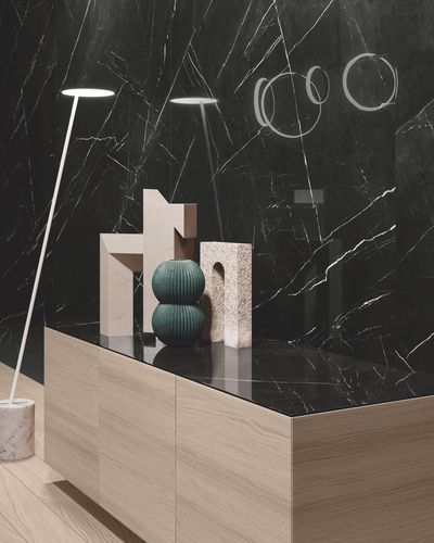 外包装饰面板 - SMOOTH FULL-HEIGHT PANELLING MARBLE GLASS EFFECT - GAROFOLI - 家具 / 壁挂 / 室内装潢