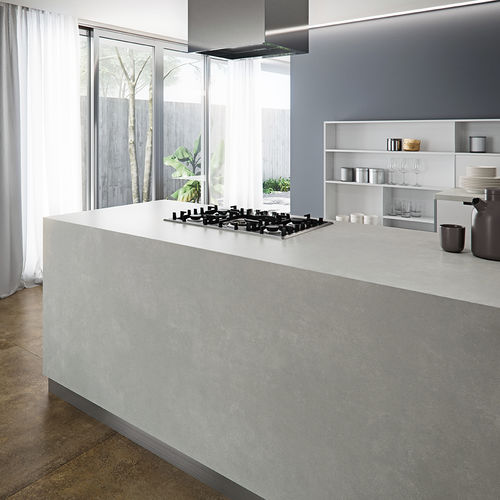 陶土厨房台面 - COVERLAM TOP CONCRETE - GRESPANIA CERAMICA - 户外 / 灰色 / 哑光效果