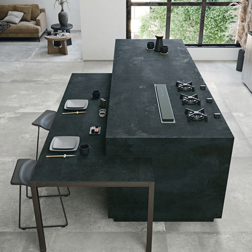 陶土厨房台面 - COVERLAM TOP DISTRITO - GRESPANIA CERAMICA - 厨房 / 沙色 / 灰色