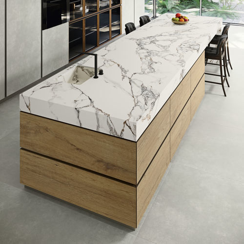 陶土厨房台面 - COVERLAM TOP CALACATA VAGLIE - GRESPANIA CERAMICA - 商用 / 户外 / 白色