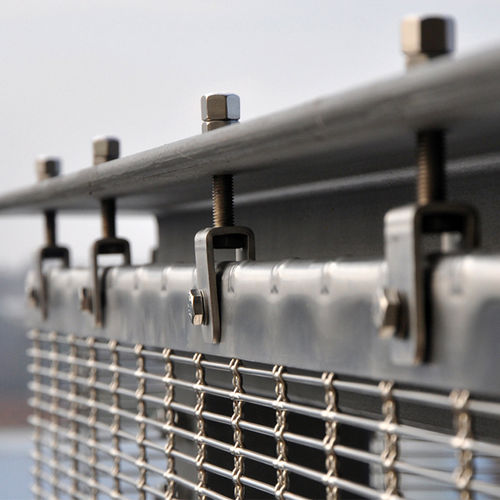 不锈钢固定装置 - TOP MOUNTING WIRE MESH - HAVER & BOECKER OHG/哈沃&博克 - 用于壁板外墙 / 用于幕墙 / 用于室外